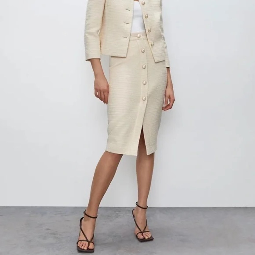 Aritzia Babaton Tweed Pencil Skirt